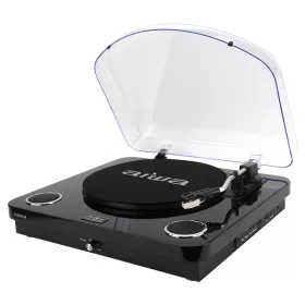   Aiwa GBTUR-120BKMKIII Analóg lemezjátszó Bluetooth funkcióval, magasfényű fekete színben