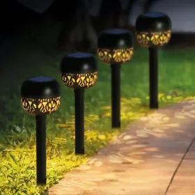   Garden of Eden 11276 Leszúrható szolár lámpa - 1 melegfehér LED - 8 x 8 x 38 cm