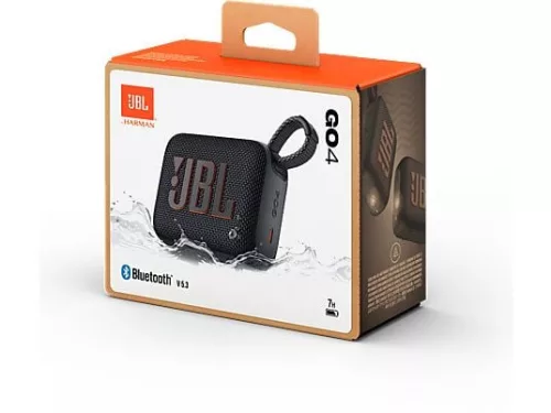 JBL Go 4 hordozható Bluetooth hangszóró, fekete