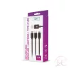 Setty GSM 043225 3 az 1-be usb kábel (micro-usb+lightning+type-c) fekete