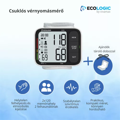 Ecologic GYEL07 Csuklós vérnyomásmérő