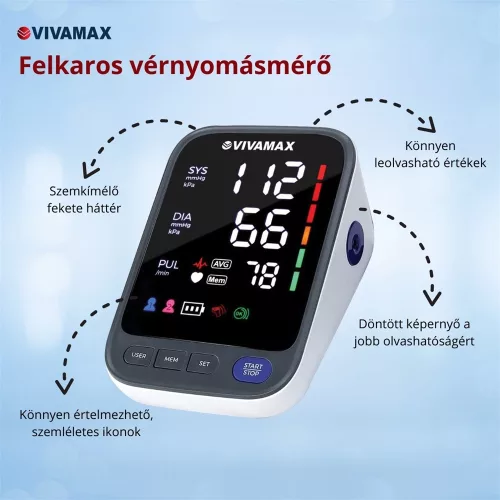 Vivamax Felkaros vérnyomásmérő, GYV33