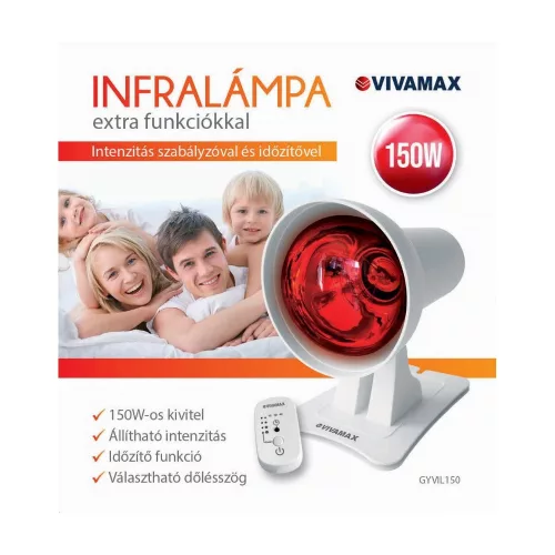 Vivamax GYVIL150 Infralámpa extra funkciókkal (150 W-os izzóval)