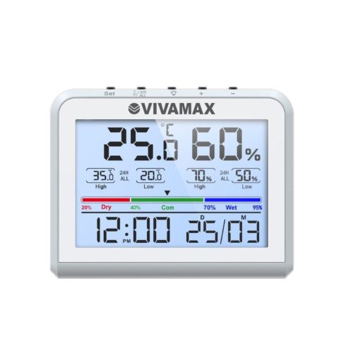 Vivamax GYVPM5 Páratartalom- és hőmérő