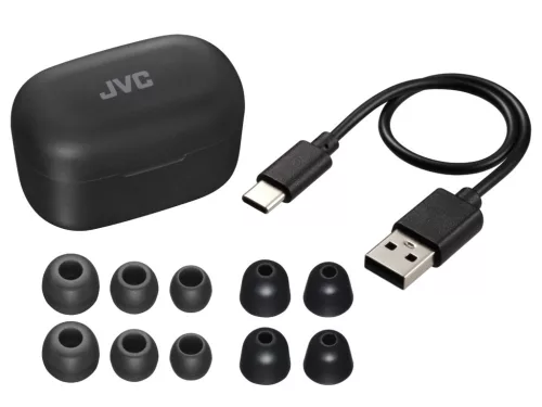 JVC HA-A25T-BN-E True Wireless fülhallgató aktív zajszűréssel, Bluetooth 5.3, 28 óra üzemidő, IPX4