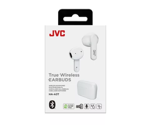 JVC HA-A3T-W Bluetooth fülhallgató fehér színben