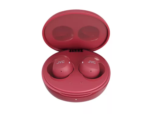 JVC HA-A6T-R-U True Wireless Gummy fülhallgató akár 23 órás akkumulátor üzemidővel
