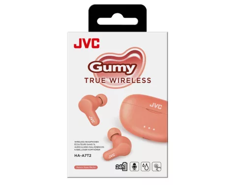 JVC HA-A7T2-P Kíváló minőségű True Wireless Gummy fülhallgató akár 24 órás üzemidővel