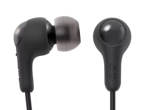 JVC HA-FR9UC-B vezetékes fülhallgató USB-C csatlakozóval, mikrofonnal és vezérlővel, 4 méretű szilikon gumiharanggal