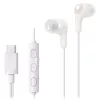 JVC HA-FR9UC-W vezetékes fülhallgató USB-C csatlakozóval, mikrofonnal és vezérlővel, 4 méretű szilikon gumiharanggal