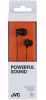 JVC HA-FX10B utcai fülhallgató fekete, 9mm neodímium meghajtóval, 1,2m kábel, 3 szilikon betét