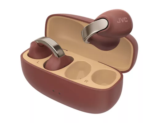 JVC HA-NP1T-T-U vezeték nélküli nyitott fülhallgató, barna/arany, Bluetooth 5.3, IPX4, 24 óra üzemidő
