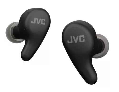 JVC HA-A23T-B True Wireless zajszűrős Bluetooth fülhallgató fekete, IPX4, 26 óra üzemidő, JVC Gumy sorozat