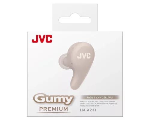 JVC HA-A23T-T True Wireless zajszűrős Bluetooth fülhallgató, barna, IPX4, 26 óra üzemidő