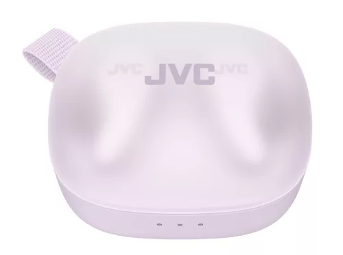 JVC HA-A23T-V True Wireless zajszűrős Bluetooth fülhallgató IPX4 szőlő joghurt színben, 26 óra üzemidő, USB-C, JVC Gumy sorozat