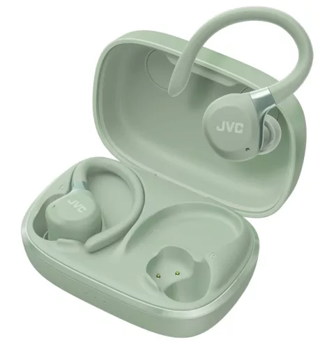JVC HA-EC75T-G-U True Wireless sport fülhallgató aktív zajszűréssel, IP57, 40 óra üzemidő, zöld