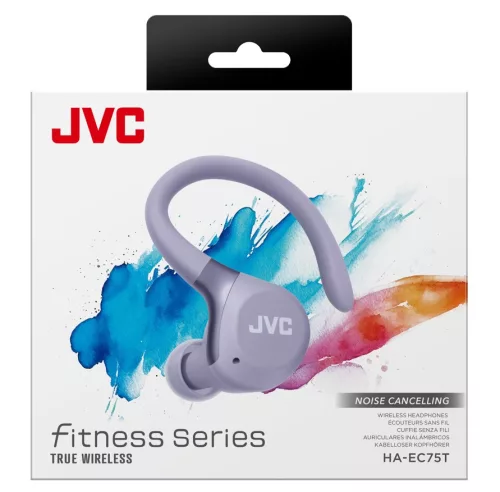 JVC HA-EC75T-V-U True Wireless sport fülhallgató aktív zajszűréssel, 40 óra üzemidő, IP57, viola kék