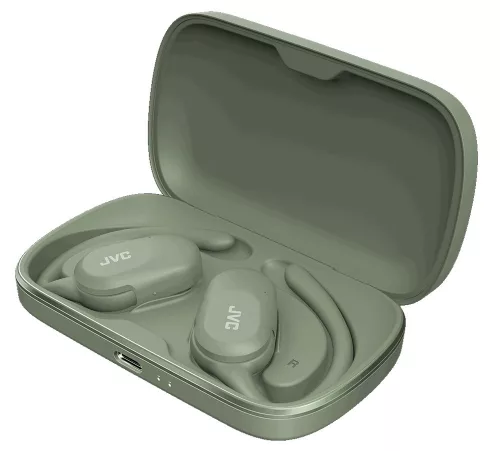 JVC HA-NP40T-G-U true wireless open-ear fülhallgató 26 órás üzemidővel, IPX4, zöld