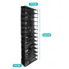 Timeless Home Ajtóra szerelhető cipőtároló-fekete (HOP1000102-1)