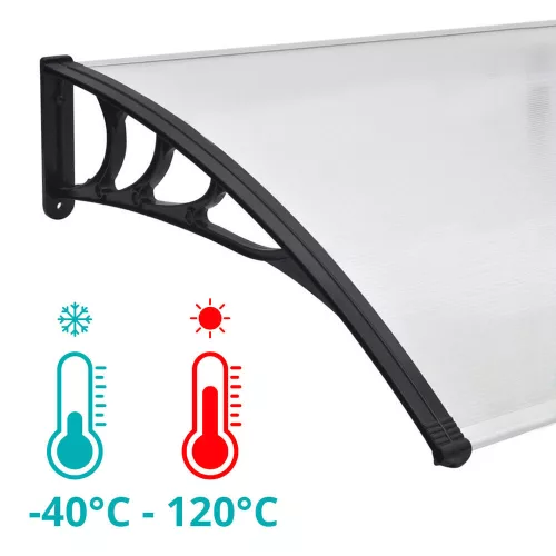 Timeless Garden Műanyag előtető több méretben és színben-240x90 cm-fekete (HOP1000696-4)