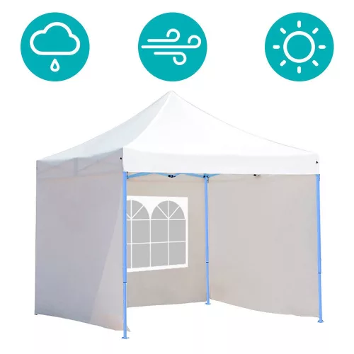 Timeless Garden Összecsukható kerti pavilon több típusban-2,9x2,9 méteres-fehér-pavilon+oldalfal+hordtáska (HOP1000807-3)