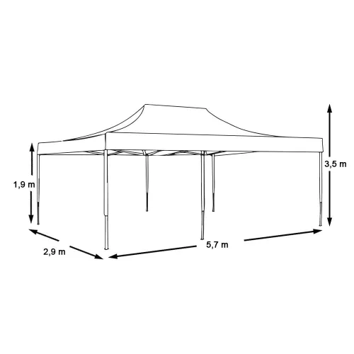 Timeless Garden Összecsukható kerti pavilon több típusban-2,9x5,7 méteres-kék-pavilon+hordtáska (HOP1000809-1)