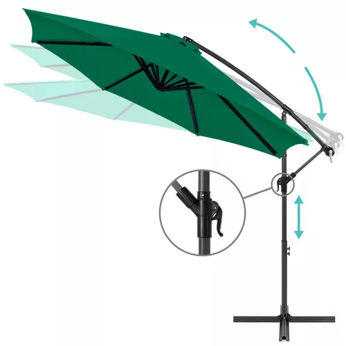Timeless Garden Függő napernyő 2,7 m, zöld (HOP1000812-1)