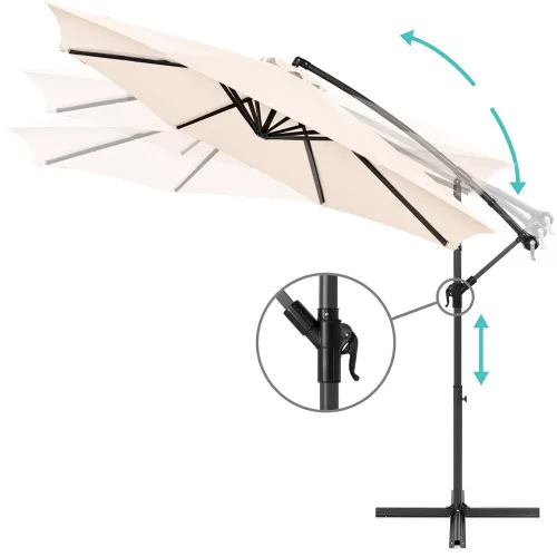 Timeless Garden Függő napernyő 2,7 m, krém (HOP1000812-4)