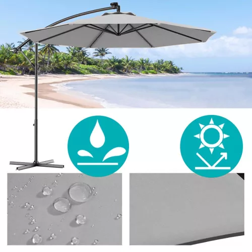 Timeless Garden Függő napernyő 2,8 m, szürke (HOP1000812-6)