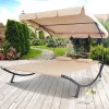Timeless Garden Kétszemélyes napozóágy árnyékolóval-bézs (HOP1000813-1)