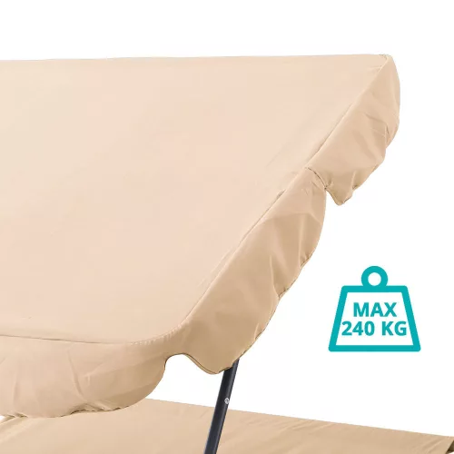 Timeless Garden Kétszemélyes napozóágy árnyékolóval-bézs (HOP1000813-1)