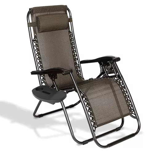 Timeless Garden Zéró gravitáció kerti szék ajándék pohártartóval, 2 db-barna (HOP1000830)