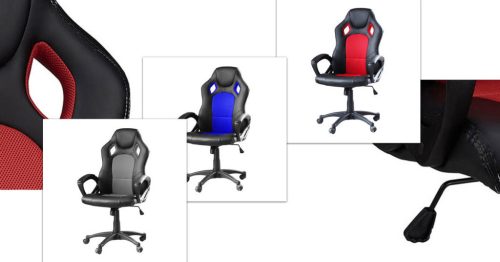 Timeless Office Gamer szék több színben - basic-színes háttámla, szürke (HOP1000870-1)