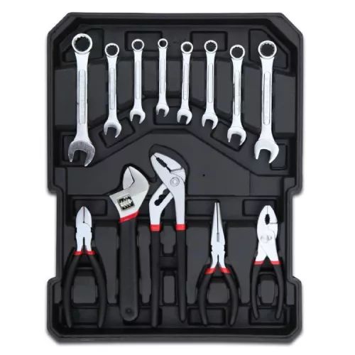 Timeless Tools 187 részes barkácskészlet gurulós bőröndben (HOP1000948-1)