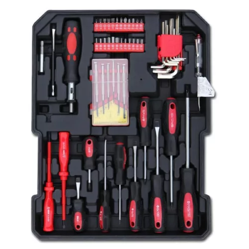 Timeless Tools 187 részes barkácskészlet gurulós bőröndben (HOP1000948-1)