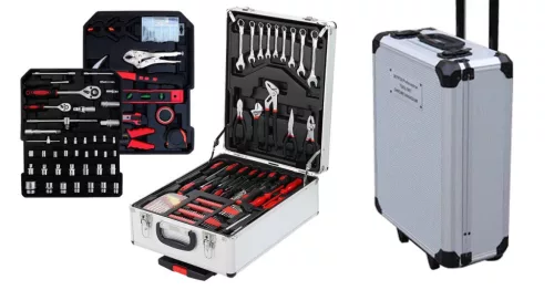 Timeless Tools 187 részes barkácskészlet gurulós bőröndben (HOP1000948-1)