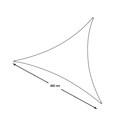 Timeless Garden Szögletes napvitorla, 3,6 méteres, több típusban-háromszög alakú, poliészter, szürke (HOP1000958-1)