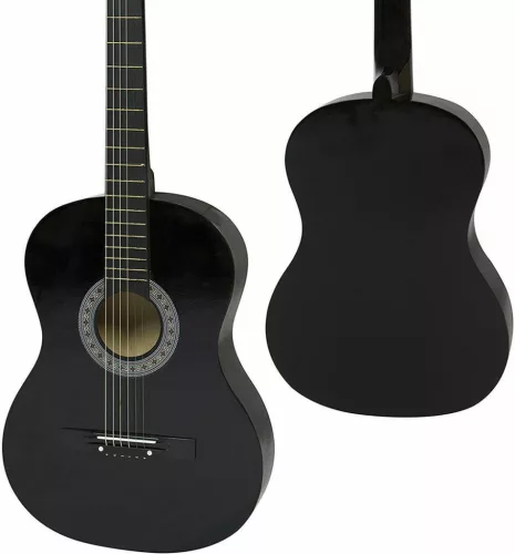 Timeless Hobby Akusztikus gitár szett kezdőknek, ajándék hangolóval, 2 színben-fekete (HOP1000982-1)
