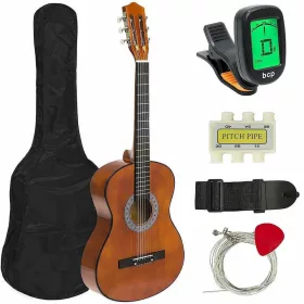   Timeless Hobby Akusztikus gitár szett kezdőknek, ajándék hangolóval, 2 színben-barna (HOP1000982-2)