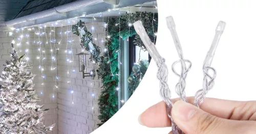 Timeless Christmas LED-es jégcsap fényfüggöny 2 méretben, hidegfehér-230 LED-del (HOP1000987-1)