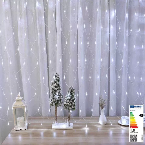 Timeless Christmas 128 LED-es hálós fényfüzér, 2 színben-hidegfehér (HOP1000988-1)