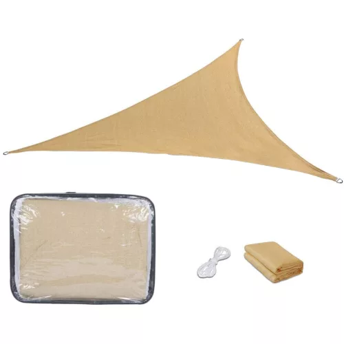 Timeless Garden Szögletes napvitorla, 3,6 méteres, több típusban-háromszög alakú, polietilén, bézs (HOP1001028)