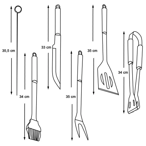 Timeless Garden 9 részes grill eszköz készlet táskában (HOP1001051)