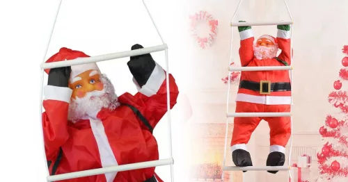 Timeless Christmas Létrán mászó Mikulás, 120 cm (HOP1001124)