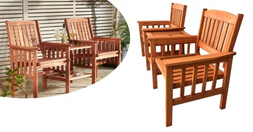 Timeless Garden Fa 2 személyes kerti garnitúra (HOP1001210)