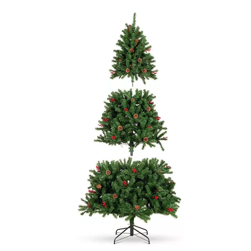 Timeless Christmas LED-es műfenyő több típusban, melegfehér-320 LED-es, 210 cm (HOP1001382)