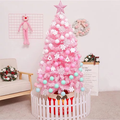 Timeless Christmas Rózsaszín műfenyő - több méretben-120 cm-es (HOP1001385-1)