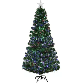   Timeless Christmas Műfenyő száloptikával színes LED-del több típusban-210 cm-es (HOP1001386-4)
