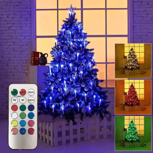 Timeless Christmas Vezeték nélküli gyertya szett, 30 db-os, távirányítóval, több színben-színes (HOP1001436-1)