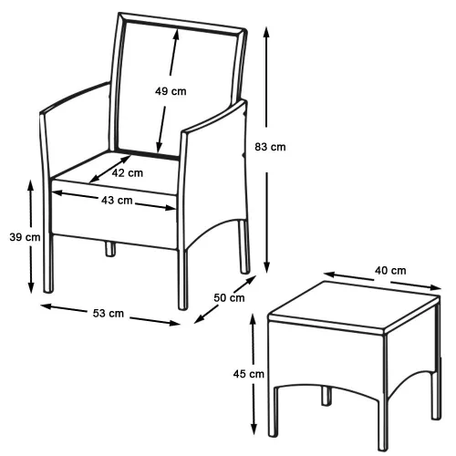 Timeless Garden Polyrattan kerti bútor szett (HOP1001460)
